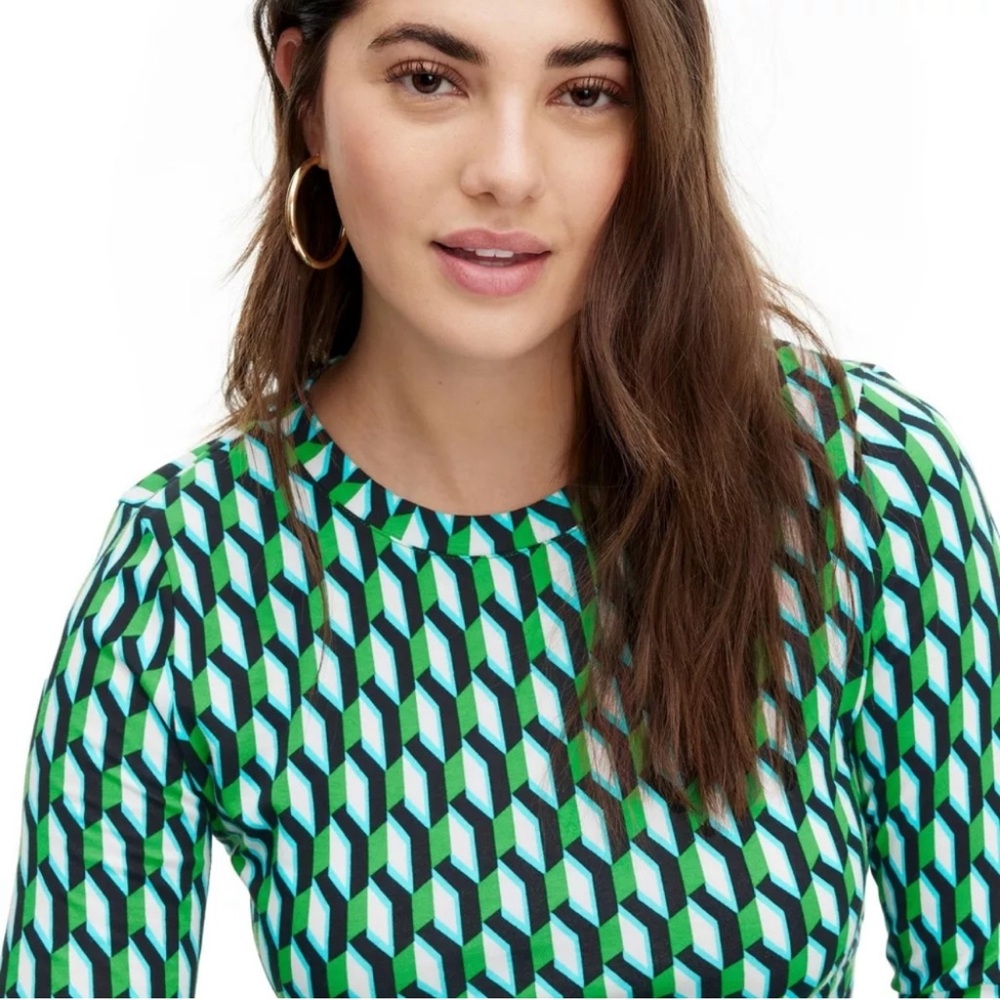 Diane von Furstenberg (DVF) x Target Geometric Crewneck Long Sleeve Tee Large